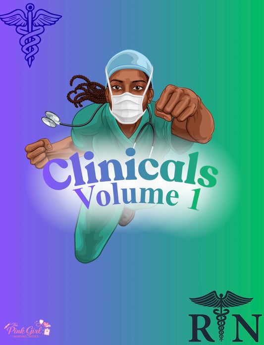 🎀 Clinicals Volume 1 — Pink Girl Nursing Notes 💉☁️